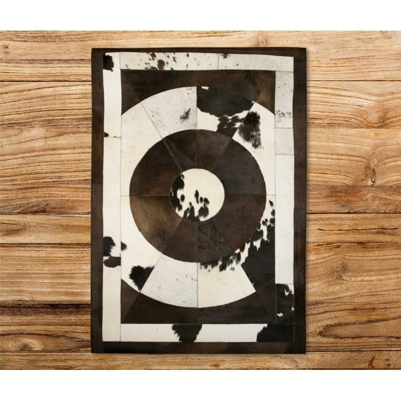 Zerimar Shoes Alfombra Patchwork Piel De Vaca SKULL- Varias Medidas