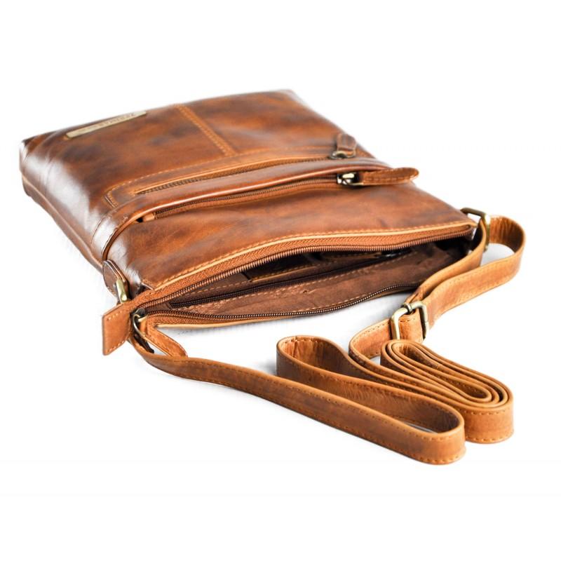 Zerimar Shoes Bandolera De Piel Estilo Vintage 26x22x4 Cm NUEZ