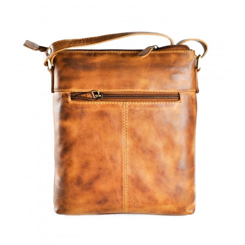 Zerimar Shoes Bandolera De Piel Estilo Vintage 26x22x4 Cm NUEZ