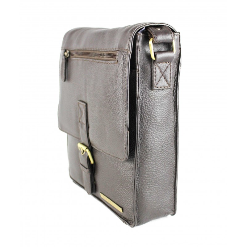 Zerimar Shoes Bandolera De Piel Estilo Vintage Con Cremalleras CHAPA