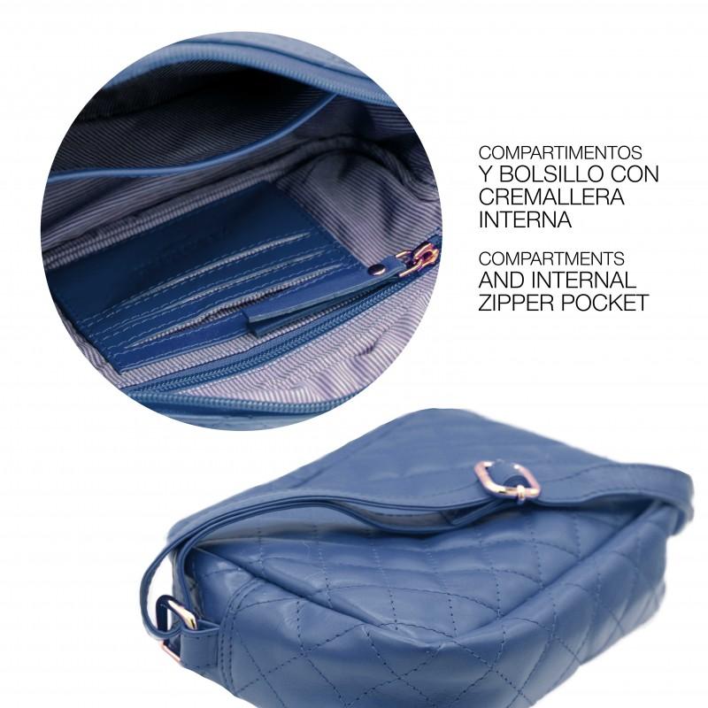 Zerimar Shoes Bolso Bandolera Acolchado De Piel 15x20x6 Cm