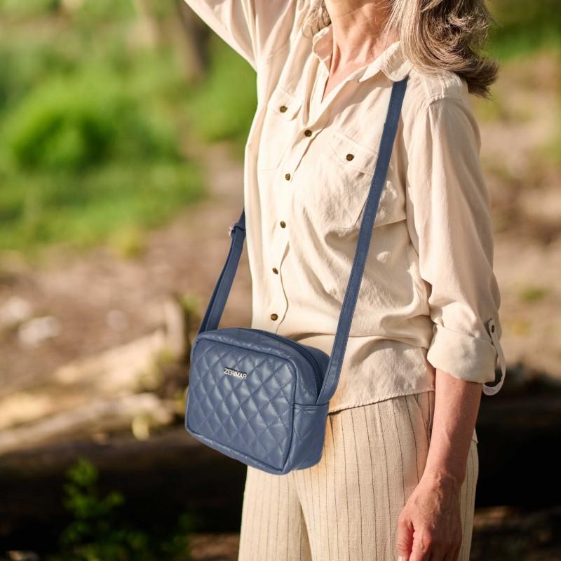 Zerimar Shoes Bolso Bandolera Acolchado De Piel 15x20x6 Cm