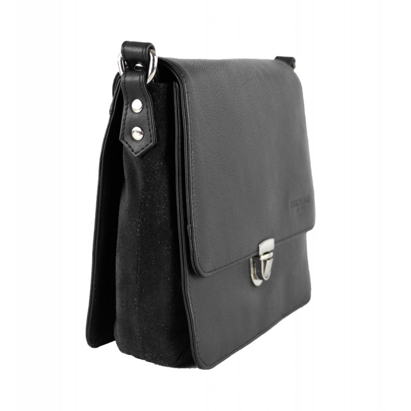 Zerimar Shoes Bolso Bandolera De Piel Combinado 23x5x21 Cm