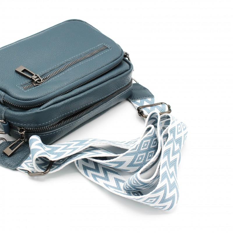 Zerimar Shoes Bolso Bandolera De Piel Con Correa Ancha 14'5x20x8 Cm