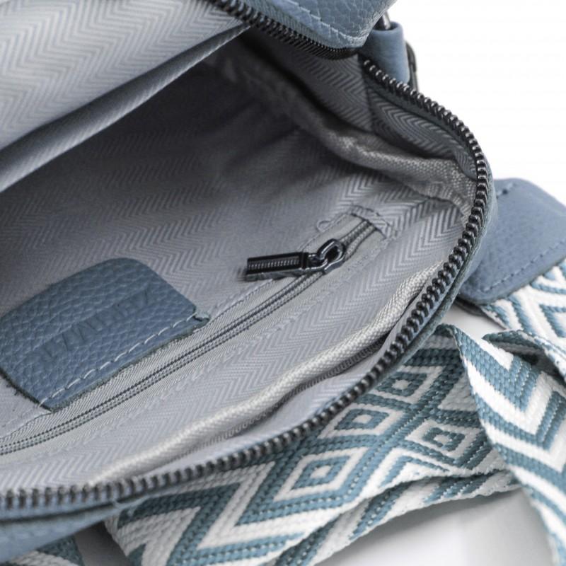 Zerimar Shoes Bolso Bandolera De Piel Con Correa Ancha 14'5x20x8 Cm