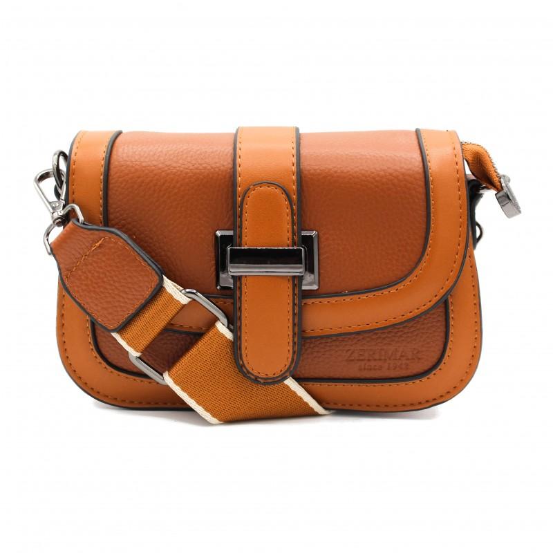 zerimar shoes Bolso bandolera de piel con correa ancha 18x12x7 5 cm