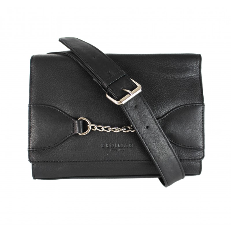 Zerimar Shoes Bolso Bandolera De Piel Detalle Cadena 23x5x17 Cm