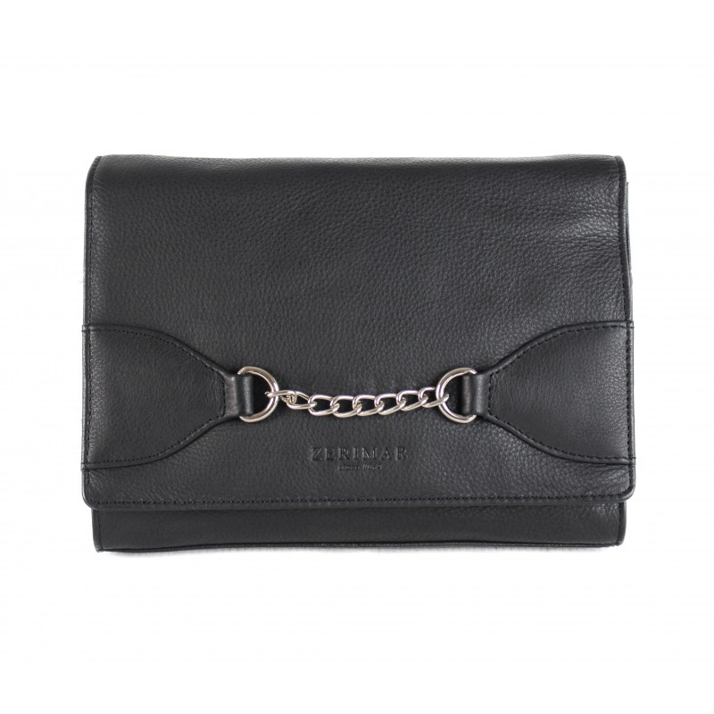 zerimar shoes Bolso bandolera de piel detalle cadena 23x5x17 cm