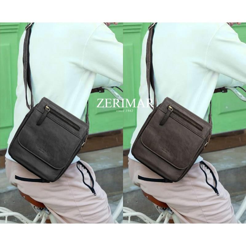 Zerimar Shoes Bolso Bandolera De Piel Modelo ZIMAR 22x20x7 Cm