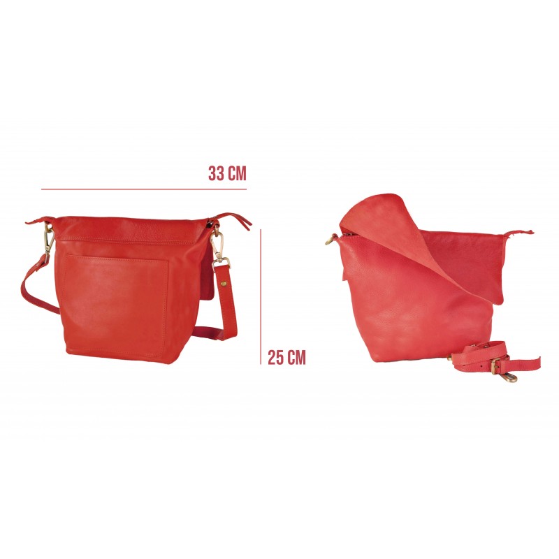 Zerimar Shoes Bolso De Bandolera Con Solapa Y Cremallera SILCO 25x33 Cm