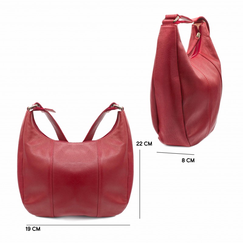 Zerimar Shoes Bolso De Piel Con Cremallera 22x19x8 Cm MINE