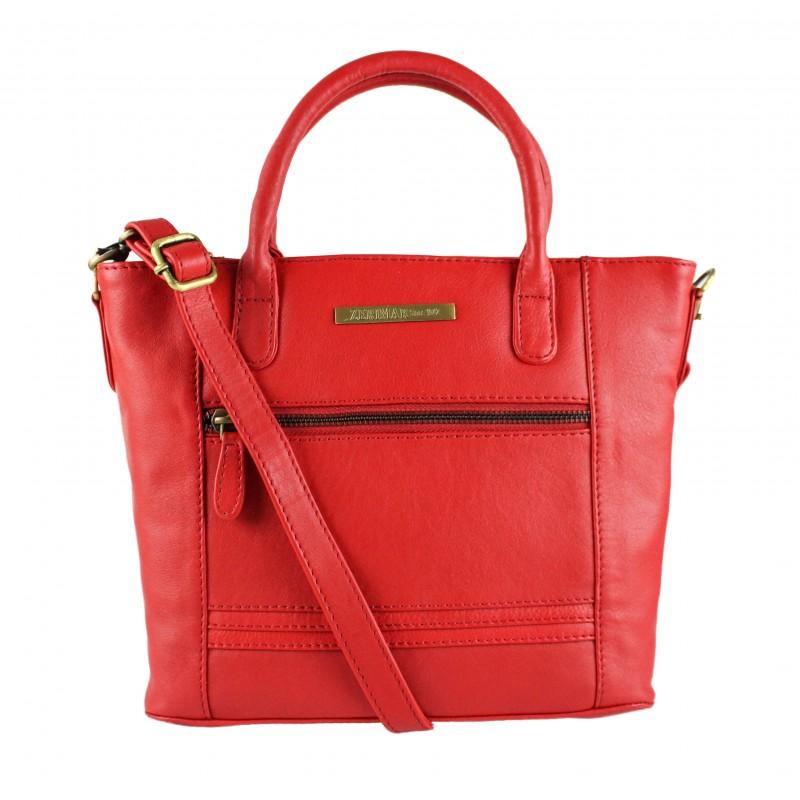 Zerimar Shoes Bolso De Piel Con Cremallera EXTREMO 21x27x9 Cm