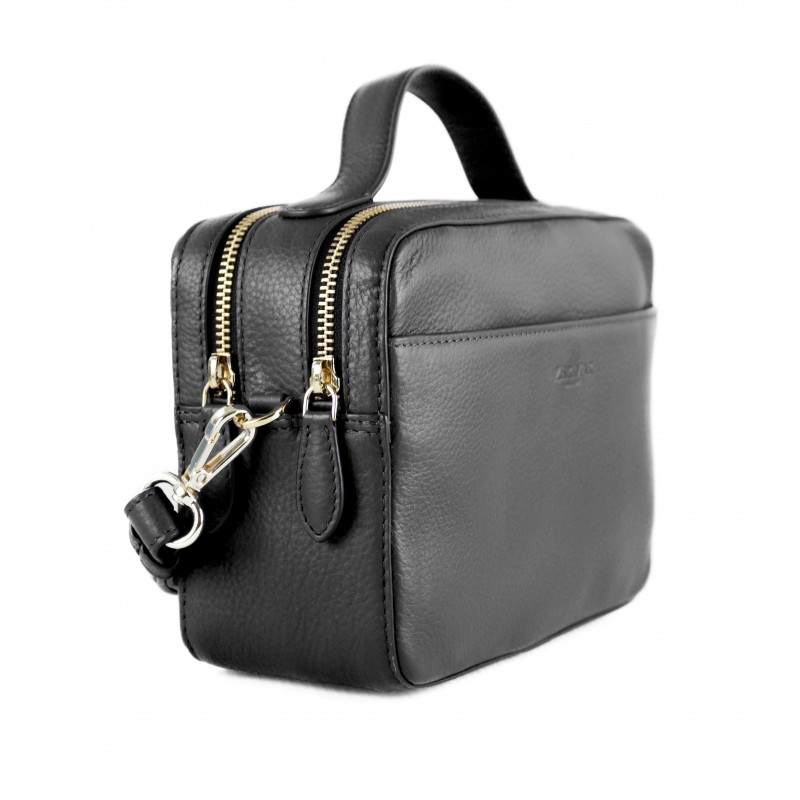 Zerimar Shoes Bolso De Piel Con Doble Cremallera 23x9x15 Cm