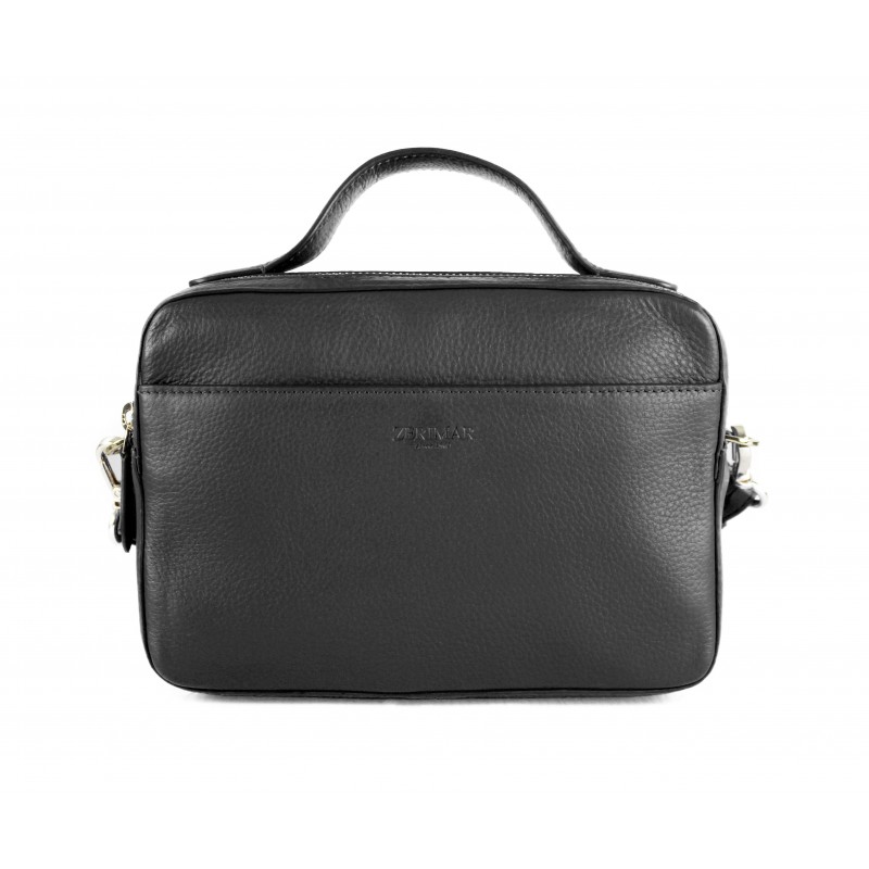 zerimar shoes Bolso de piel con doble cremallera 23x9x15 cm