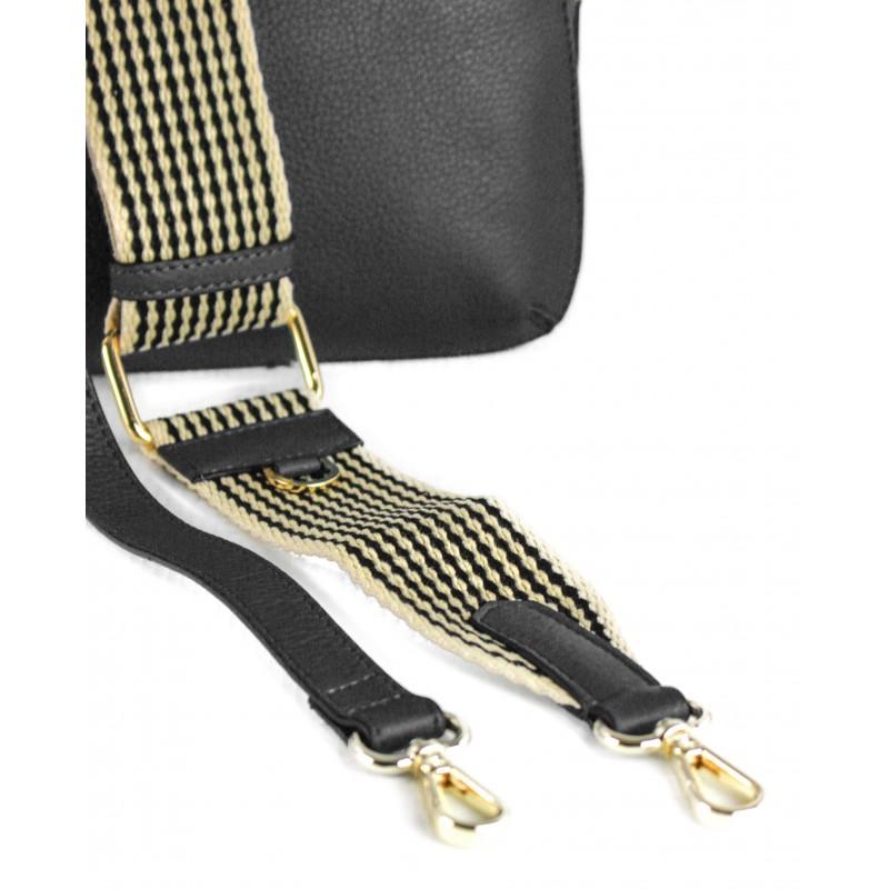 Zerimar Shoes Bolso De Piel Con Doble Cremallera 24x9x17 Cm