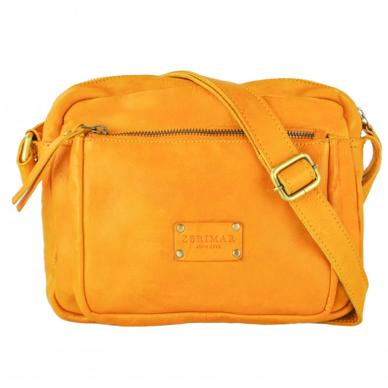 Zerimar Shoes Bolso De Piel Con Multicremallera JAYCE 30x24x8 Cm