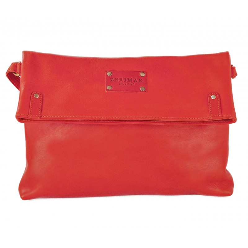 zerimar shoes Bolso de piel con solapa y doble imán EKKO 29x20x4 cm