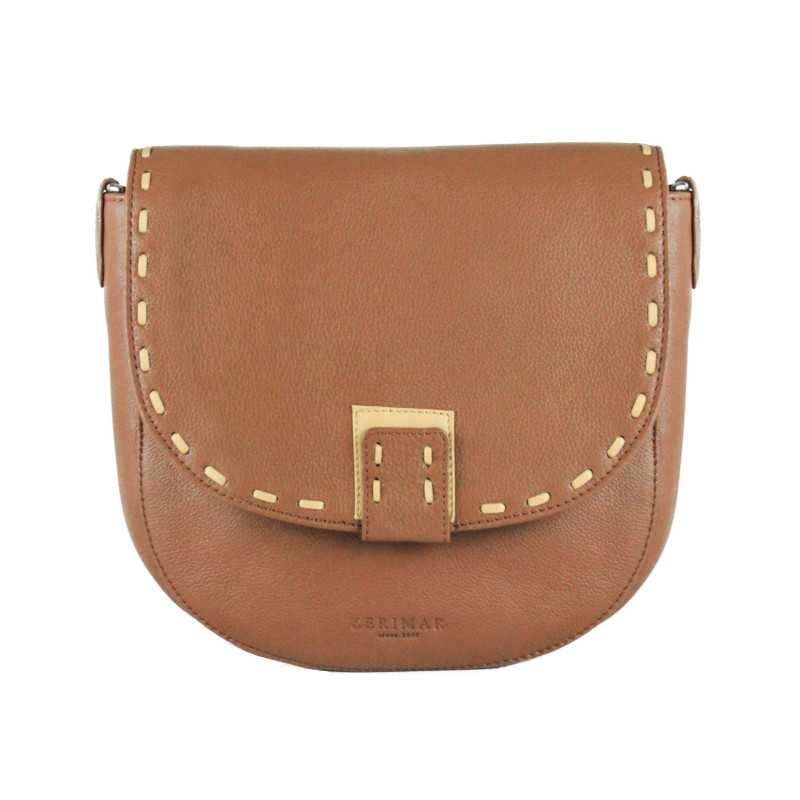 zerimar shoes Bolso de piel detalle beige con doble asa 23x6x23 cm
