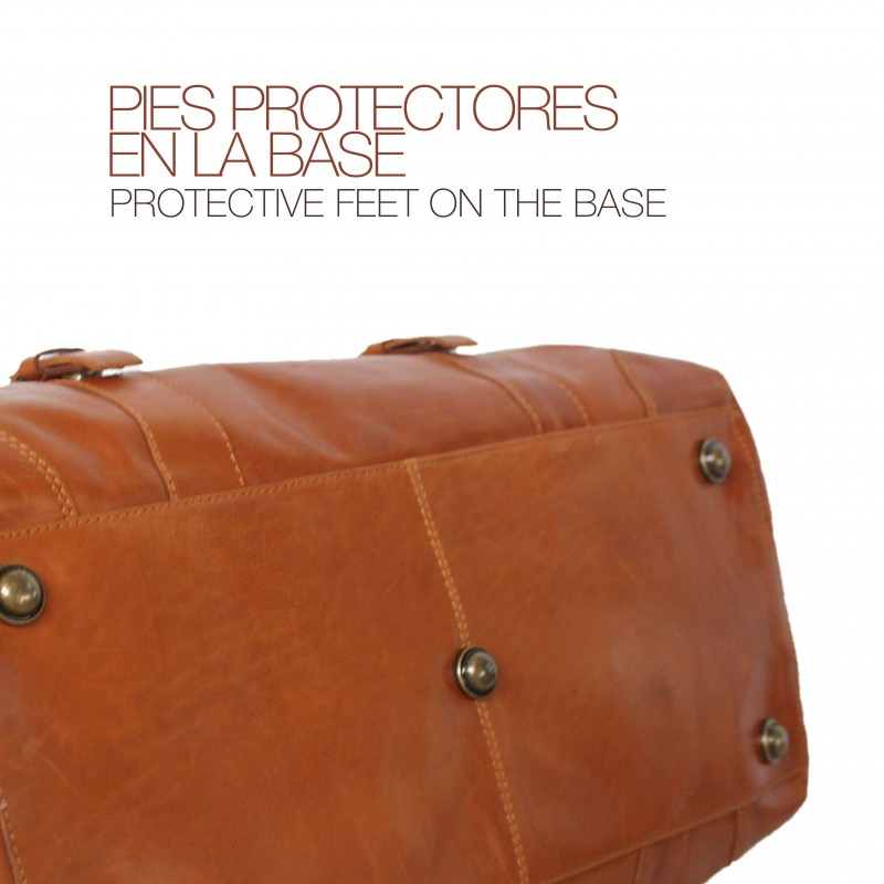 Zerimar Shoes Bolso De Piel Grande De Viaje 28x49x24 Cm DECOX