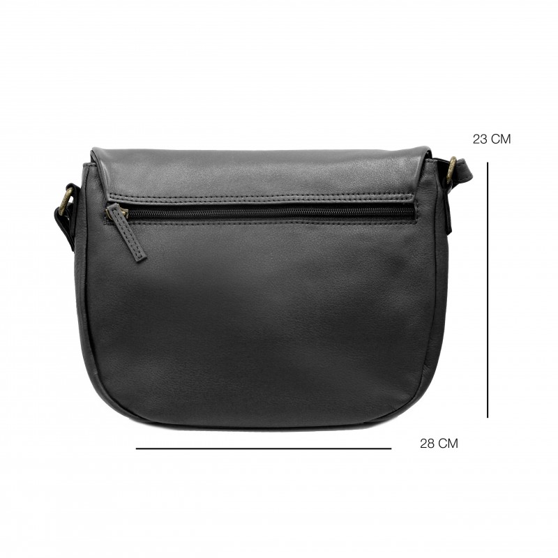 Zerimar Shoes Bolso De Solapa De Piel 23x28x5 Cm CORDE