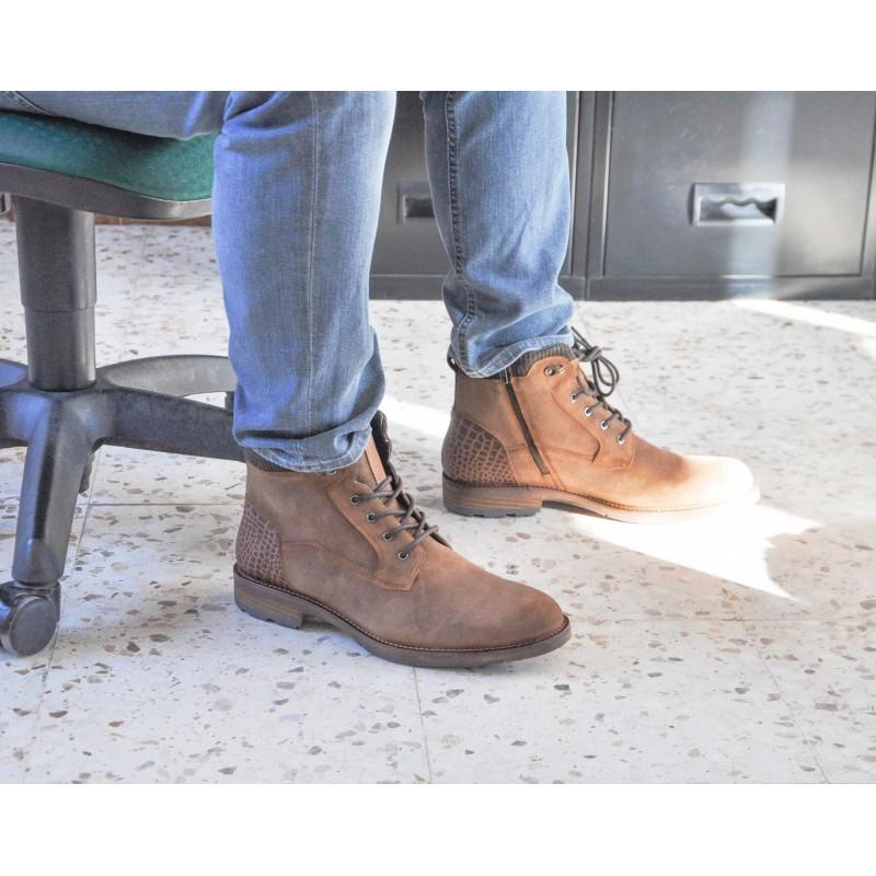 Zerimar Shoes Botas Combi De Piel Con Cierre De Cremallera