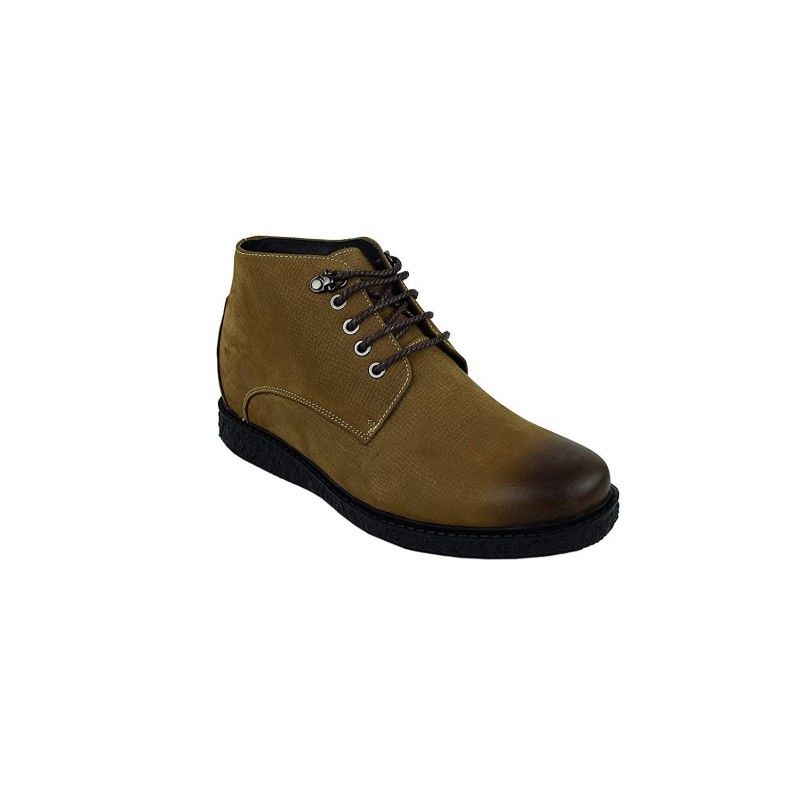 Zerimar Shoes Botas De Piel Para Hombre Con Alzas Interiores Aumento De 6 Cm