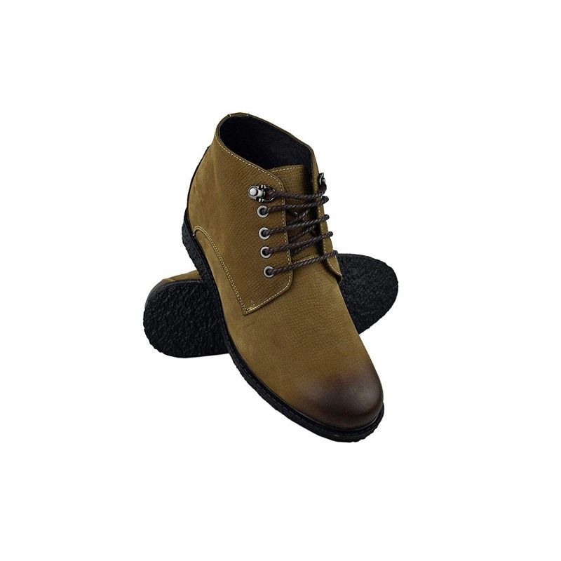 zerimar shoes Botas de piel para hombre con alzas interiores aumento de 6 cm