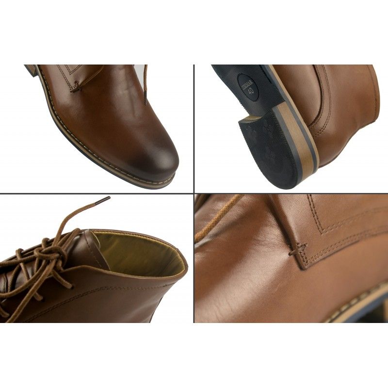 Zerimar Shoes Botas De Vestir De Piel Con Alzas Que Aumentan La Altura 7 Cm