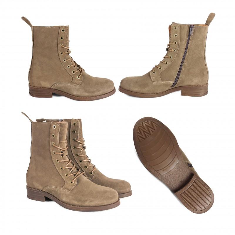 Zerimar Shoes Botas Estilo Militar Con Cremallera Modelo DIER