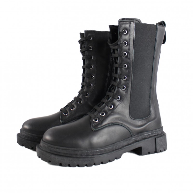 Zerimar Shoes Botas Estilo Militar Con Cremallera Y Elástico BOMB