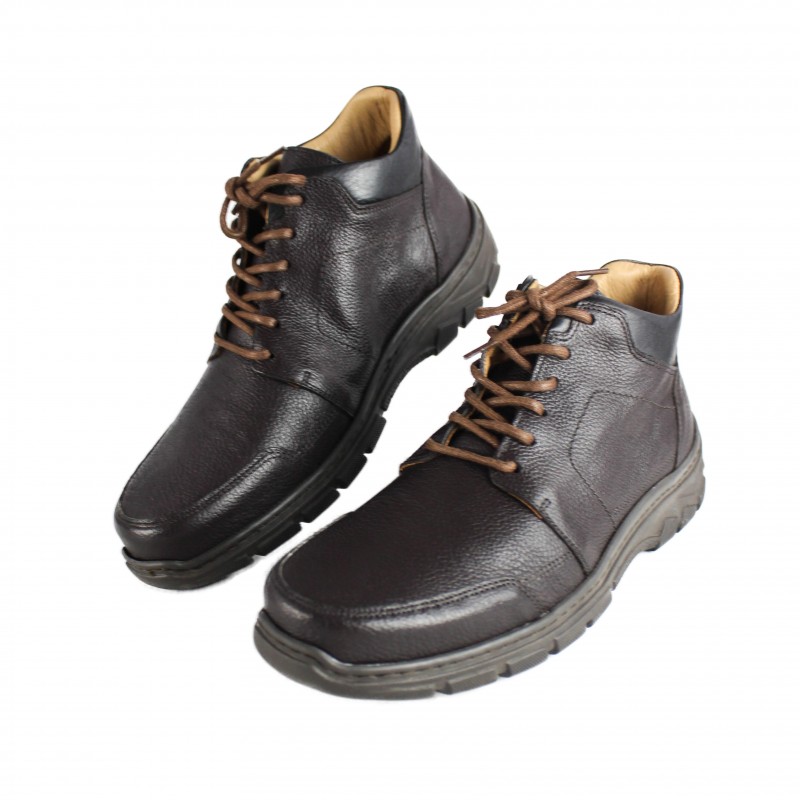 Zerimar Shoes Botín De Cuero Con Cordones Modelo SR