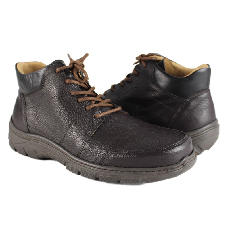 zerimar shoes Botín de cuero con cordones modelo SR