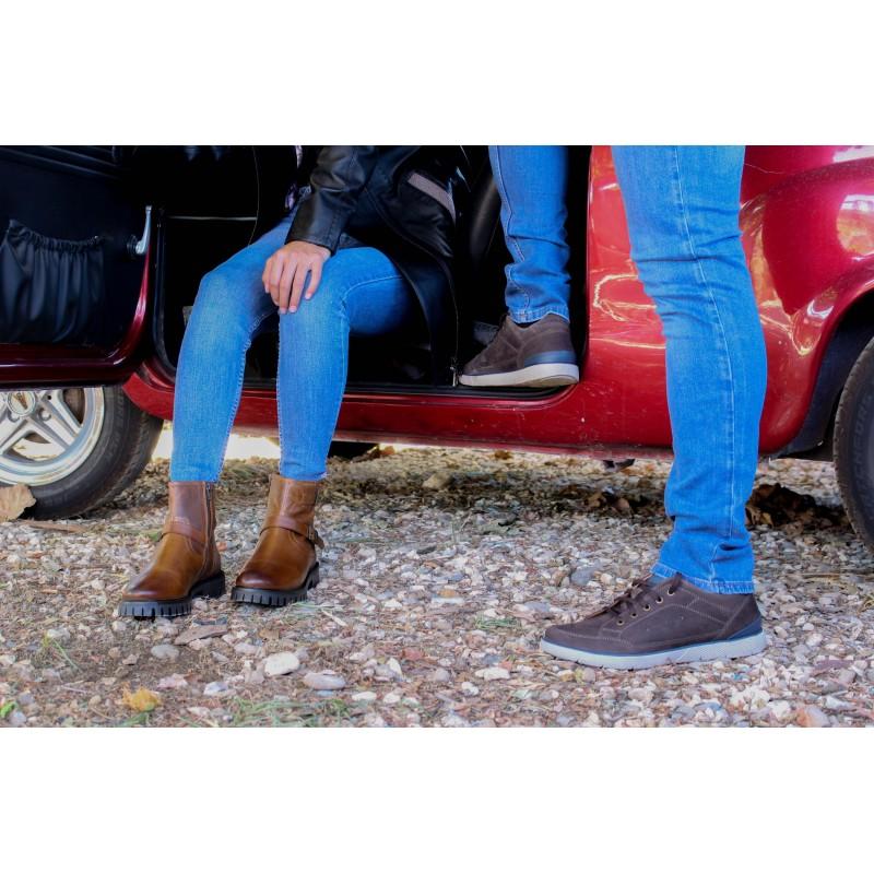 Zerimar Shoes Botines De Piel Con Doble Hebilla Y Cremallera