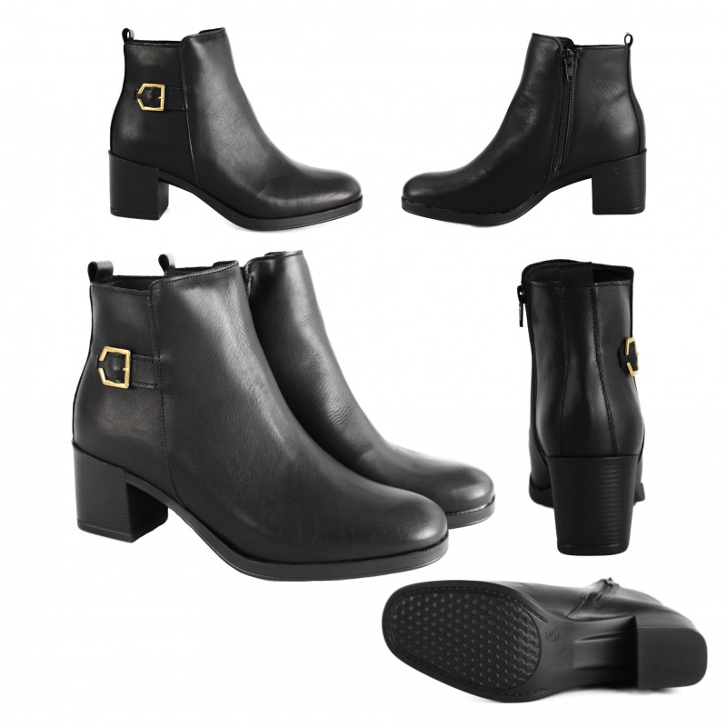 Zerimar Shoes Botines De Piel Con Tacon Y Cremallera Modelo HIGHES