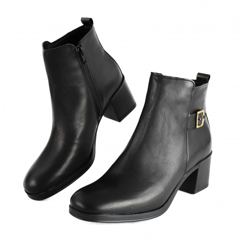 Zerimar Shoes Botines De Piel Con Tacon Y Cremallera Modelo HIGHES