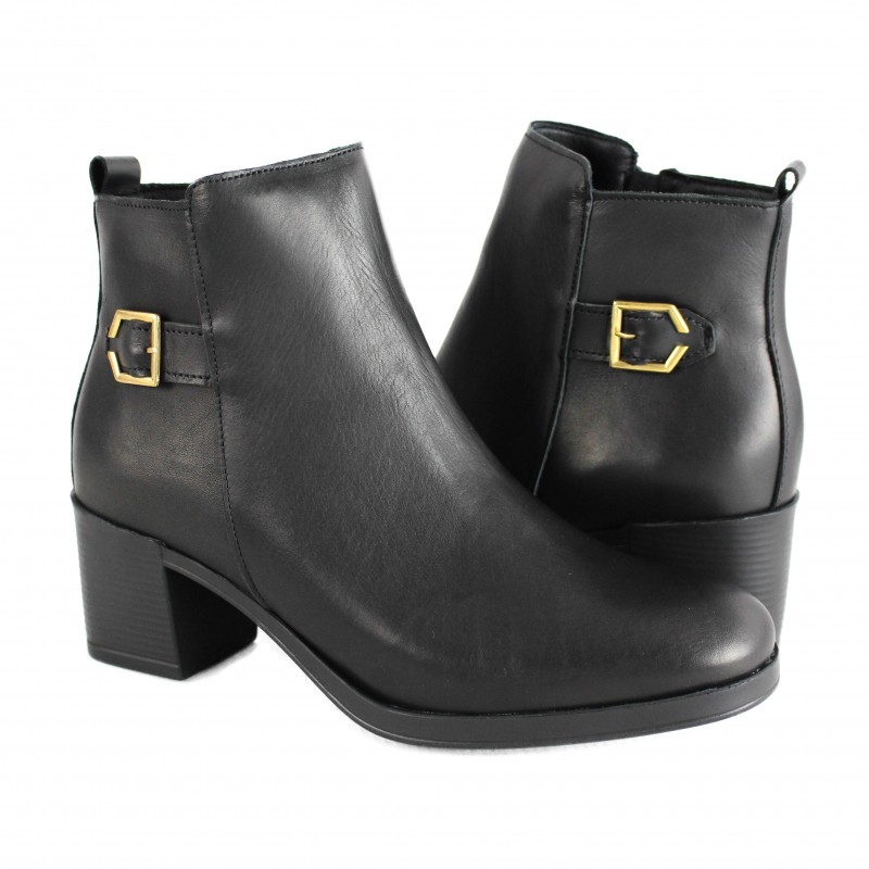 zerimar shoes Botines de piel con tacon y cremallera modelo HIGHES