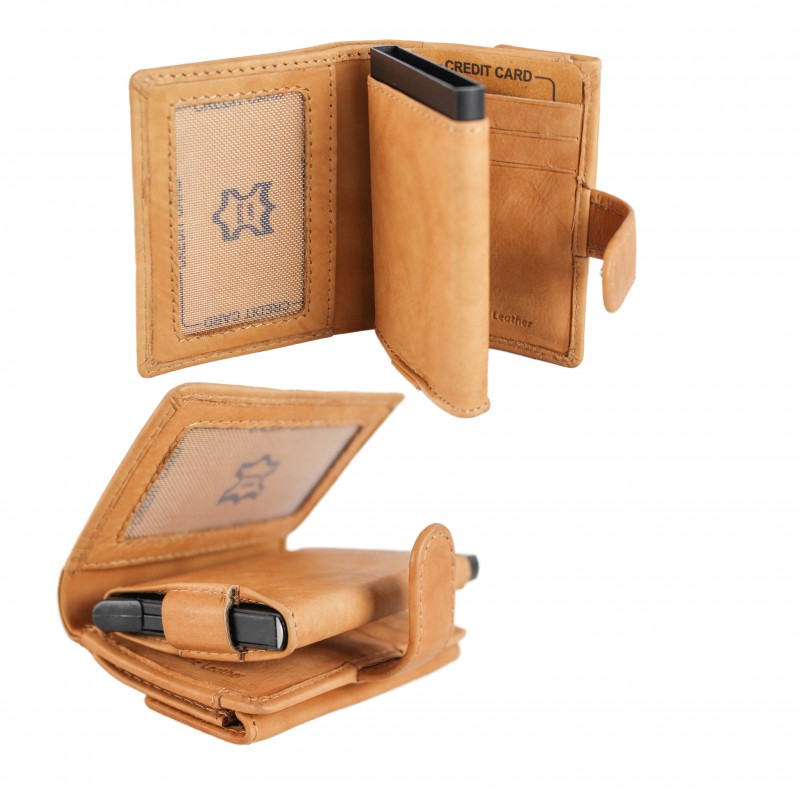 Zerimar Shoes Cartera De Piel Con Protección RFID Para Tarjetas 10x8x3 Cm