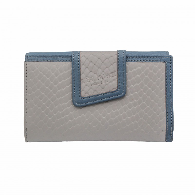 zerimar shoes Cartera de piel de mujer grabado reptil 17x10 5 cm