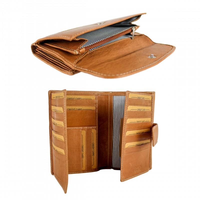 Zerimar Shoes Cartera De Piel Multiespacio Puntitos 17x12 Cm