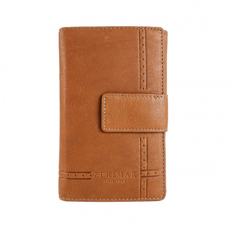 zerimar shoes Cartera de piel multiespacio puntitos 17x12 cm