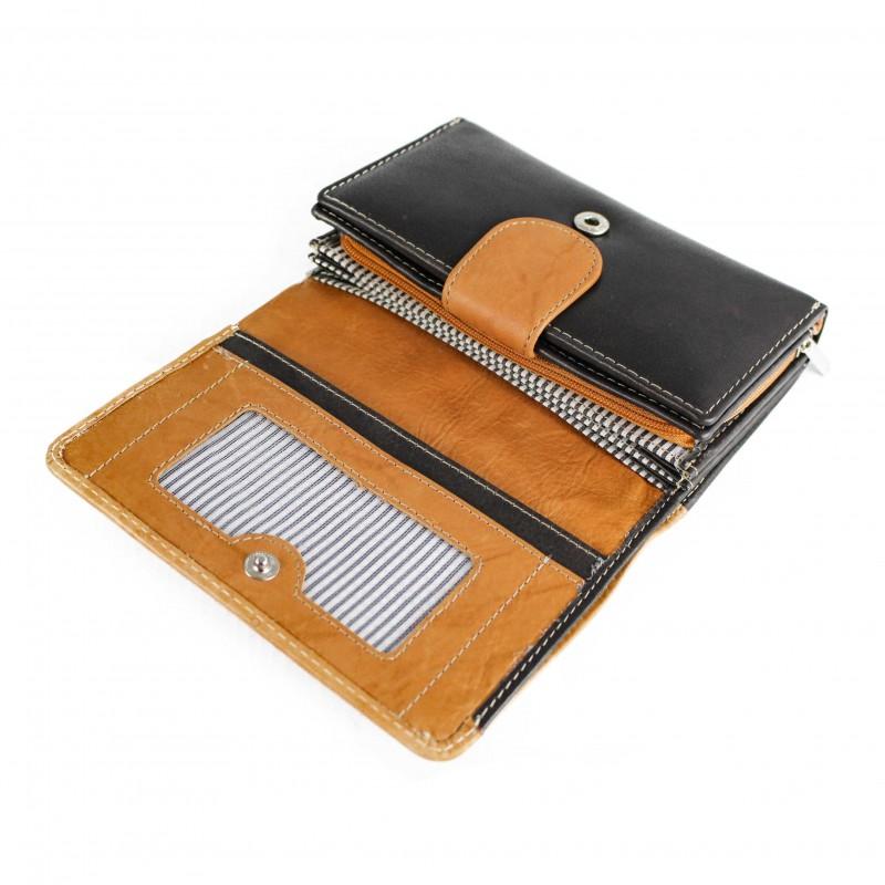 Zerimar Shoes Cartera De Piel Multiespacio Triangulos 15 5x11 Cm