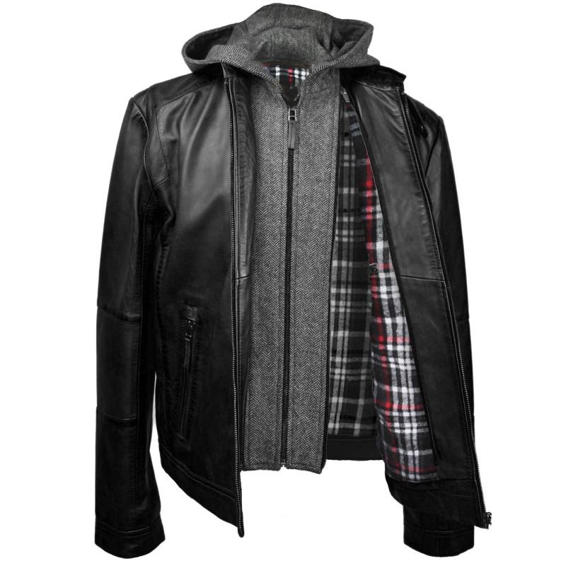 Zerimar Shoes Cazadora Combinada Con Tejido Removible Modelo ROBOT