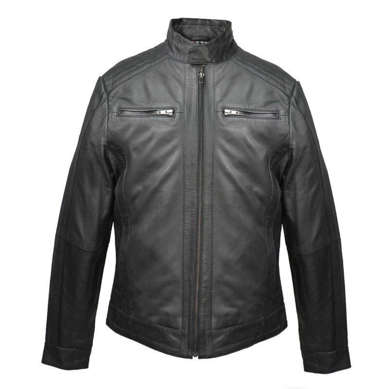 zerimar shoes Cazadora de piel con cremalleras modelo HILL