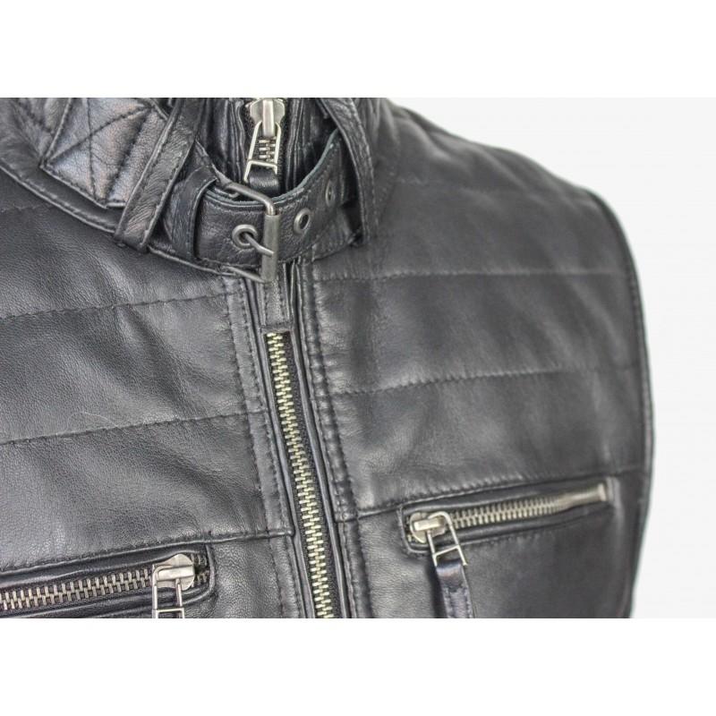 Zerimar Shoes Chaleco Acolchado De Cuero Modelo BILI