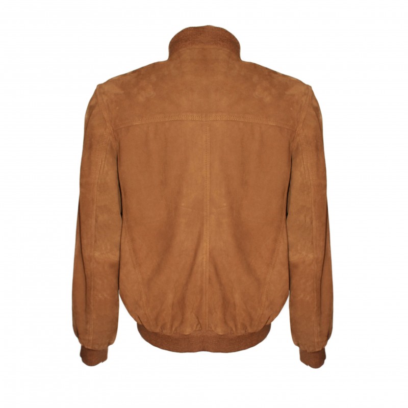 Zerimar Shoes Chaqueta De Ante Con Bolsillos Y Cuello De Punto SOJUO