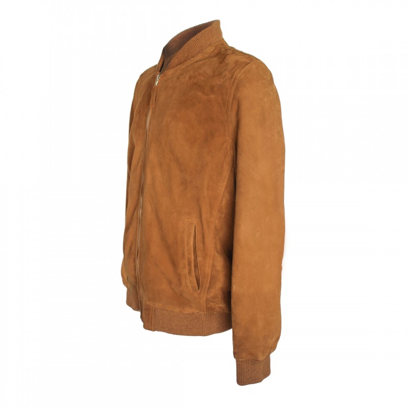 Zerimar Shoes Chaqueta De Ante Con Bolsillos Y Cuello De Punto SOJUO