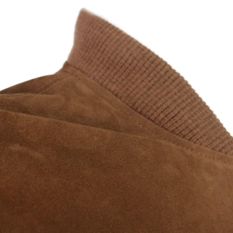 Zerimar Shoes Chaqueta De Ante Con Bolsillos Y Cuello De Punto SOJUO