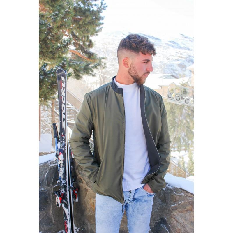 Zerimar Shoes Chaqueta De Cuero Reversible Bicolor BLUEGREEN