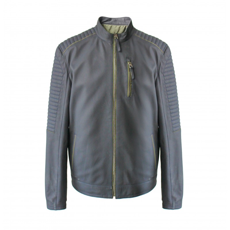 Zerimar Shoes Chaqueta De Cuero Reversible Bicolor BLUEGREEN