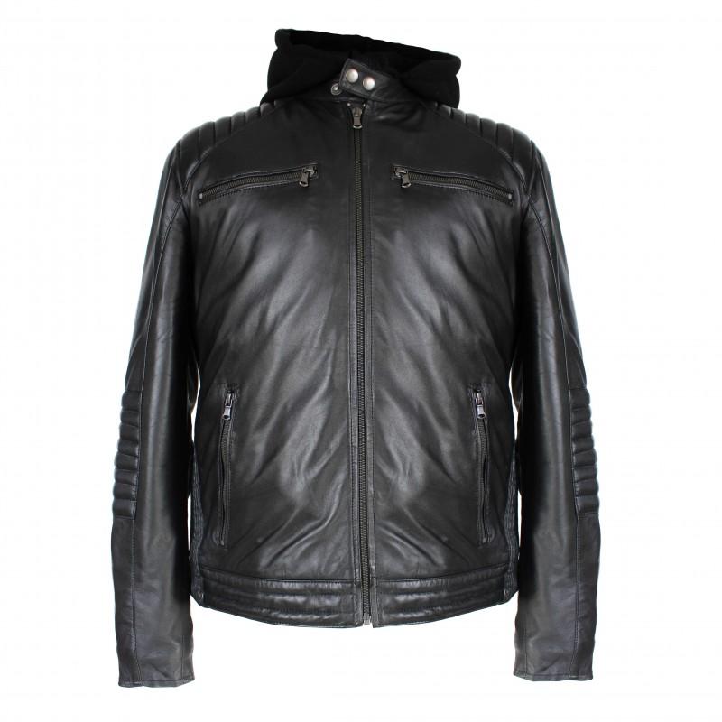 Zerimar Shoes Chaqueta De Piel Con Capucha Removible BANDO